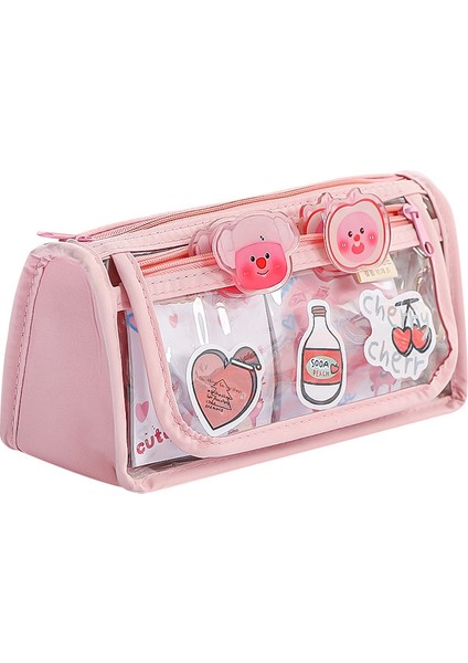 Basit, Büyük Kapasiteli Sevimli Öğrenci Kalem Kutusu (Yurt Dışından)