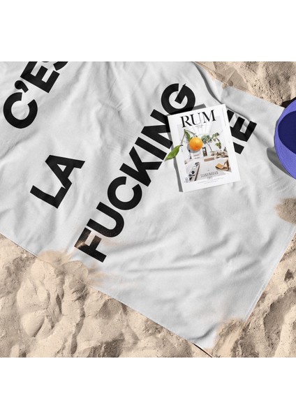 C'est Fucking La Vie Plaj Havlusu - Pamuk