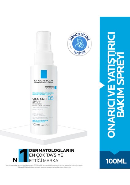 Cicaplast B5 Spray Formda Onarıcı ve Yatıştırıcı Bakım Spreyi 100 ML