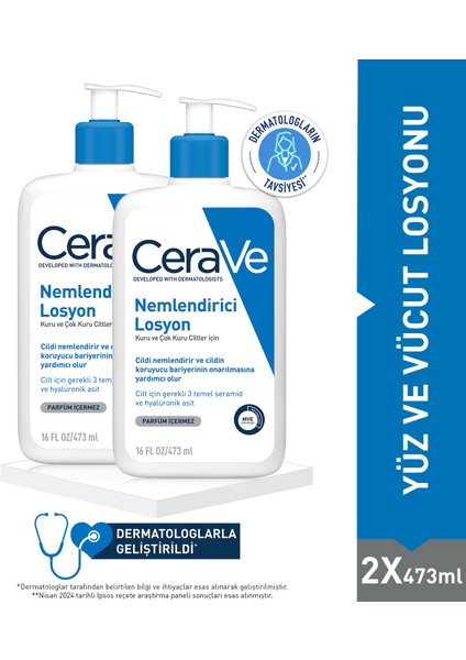 Nemlendirici Losyon- Yüz ve Vücut Losyonu 2x 473Ml