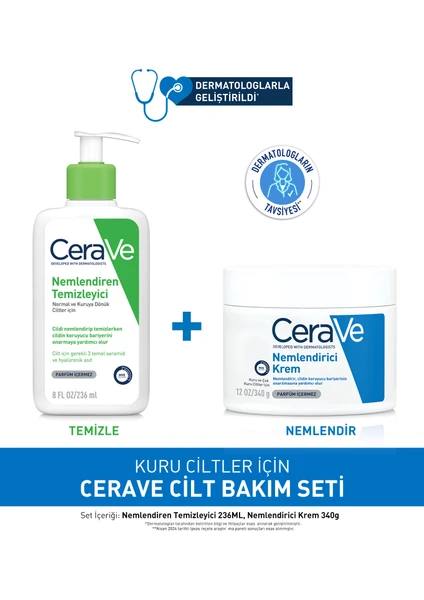 Cerave Kuru Ciltler İçin CeraVE Cilt Bakım Seti