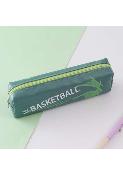 Kırtasiye Çantası Kore Versiyonu Pu Kalem Çantası Erkek Büyük Kapasiteli Kontrast Renk Leke Tutmaz Hafif Taşınabilir Japon Kalem Kutusu Kalem Çantası (Yurt Dışından)