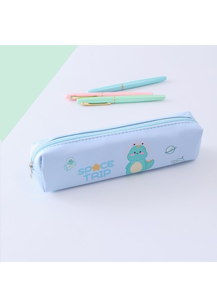 Pu Su Geçirmez Çocuk Kalem Çantası Su Geçirmez ve Düşmeyi Önleyici Kalem Kutusu Kalem Çantası (Yurt Dışından)