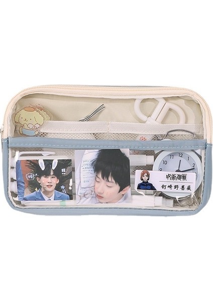 Büyük Kapasiteli Öğrenci Şeffaf Kalem Kutusu (Yurt Dışından)