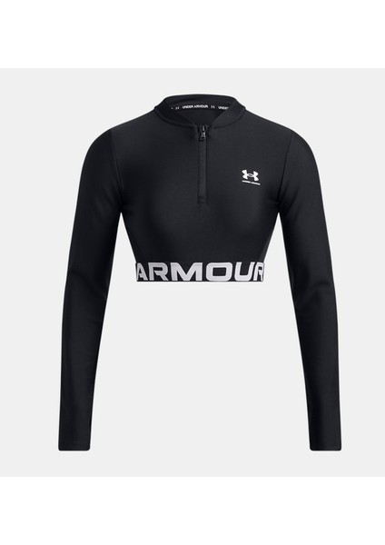 Kadın Ua Heatgear Rib 1/4 Fermuarlı Uzun Kollu Tişört 1388692-001 modelleri