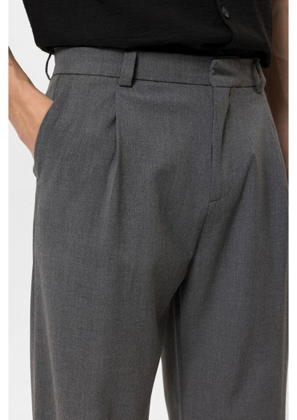 Gri Yüksek Bel Baggy Erkek Pantolon fırsatları