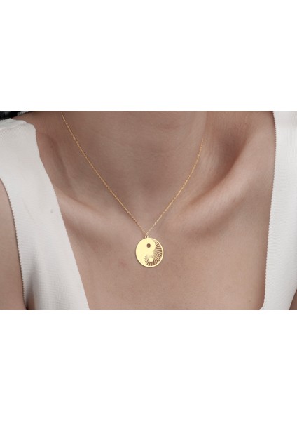 Yin Yang Kadın Kolye ,925 Ayar Gümüş Kolye, Gümüş, Rose Gold, Altın Kaplama Kolye modelleri