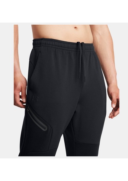 UA Unstoppable Flc Jgr EU 1389353-001 Erkek Siyah Spor Eşofman Altı