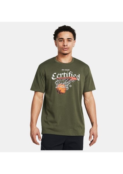 Erkek Ua Heavyweight Hoops Certified Kısa Kollu Tişört 1387376-390