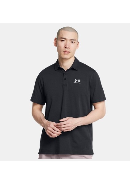 UA Icon Polo 1386608-001 Erkek Siyah Spor Tişört