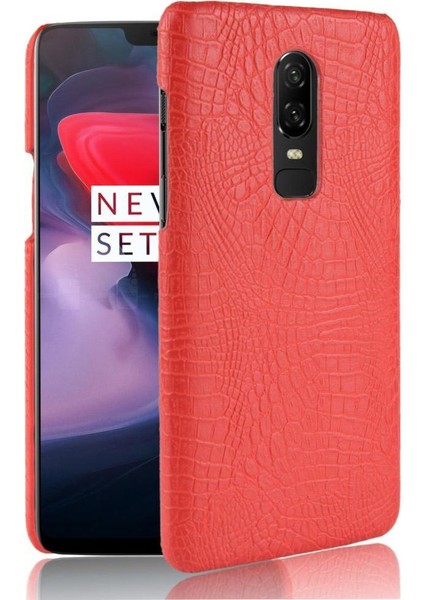 Oneplus 6 Klasik Timsah Moda Uyumluluğu Için Şık Klasik Kılıf (Yurt Dışından)