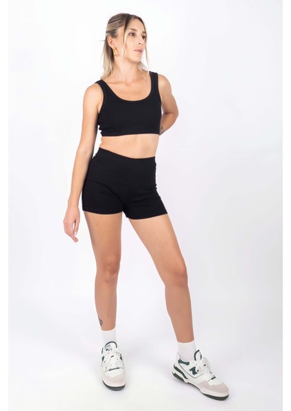 Kadın Fitilli Şort - Siyah fiyatları