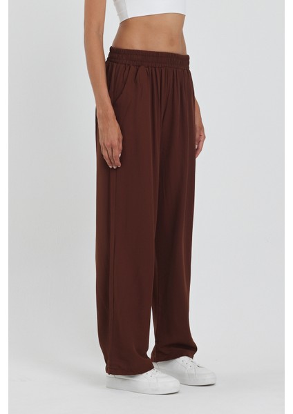 Kadın Beli Lastikli Cepli Şalvar Pantolon 1023