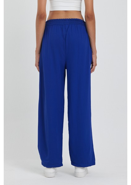 Kadın Beli Lastikli Cepli Şalvar Pantolon 1023
