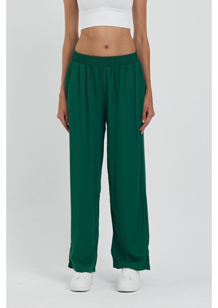 Kadın Beli Lastikli Cepli Şalvar Pantolon 1023