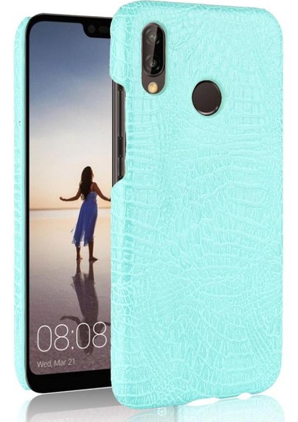 Huawei P20 Lite Klasik Timsah Moda Anti Için Şık Klasik Durumda (Yurt Dışından)