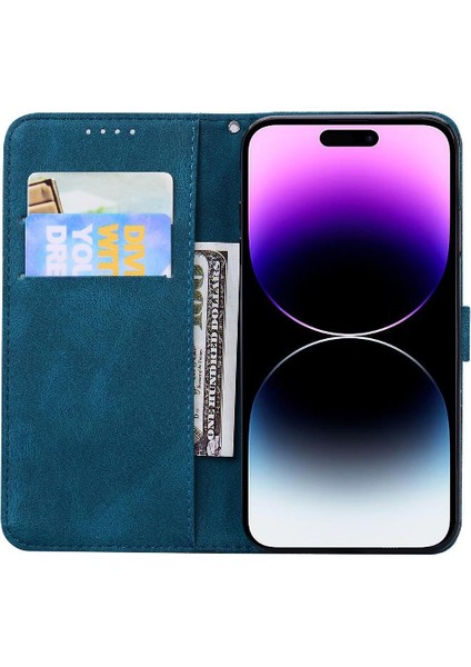 IPhone 16 Için Flip Case Pro Manyetik Closu Büyük Kelebek Kart Yuvaları Tutucu (Yurt Dışından)
