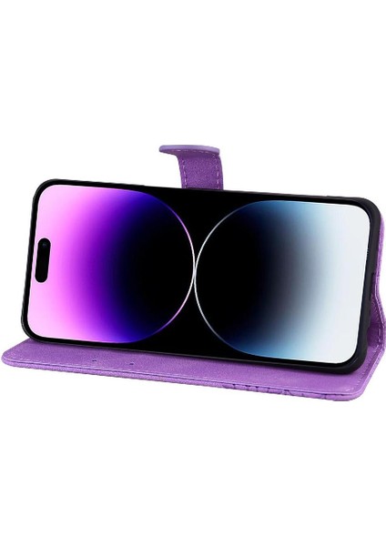 IPhone 16 Için Flip Case Pro Manyetik Closu Büyük Kelebek Kart Yuvaları Tutucu (Yurt Dışından)