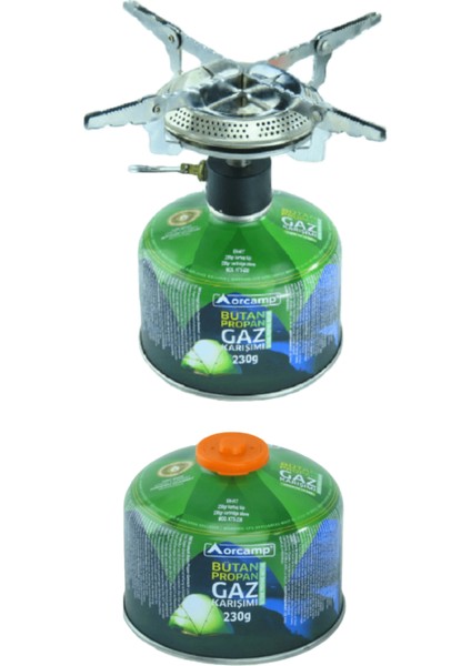 Siboplu Blisterli Kartuş Ocak ve 1 Adet 230 Gram Gaz Kartuş Seti