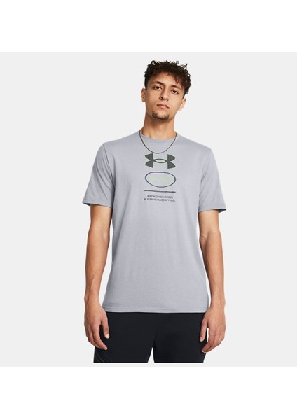 Erkek Ua Erkek Branded Gel Stack Kısa Kollu Tişört 1380957-036