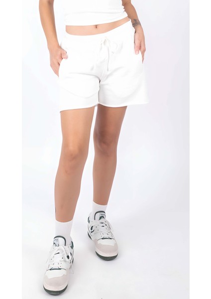 Kadın Pamuklu Şort - Ekru fiyatları