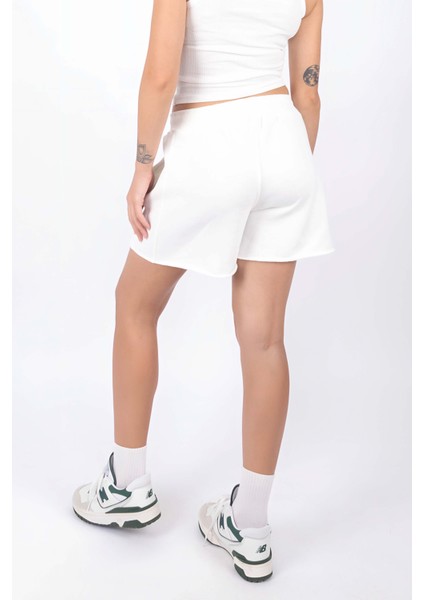 Kadın Pamuklu Şort - Ekru modelleri