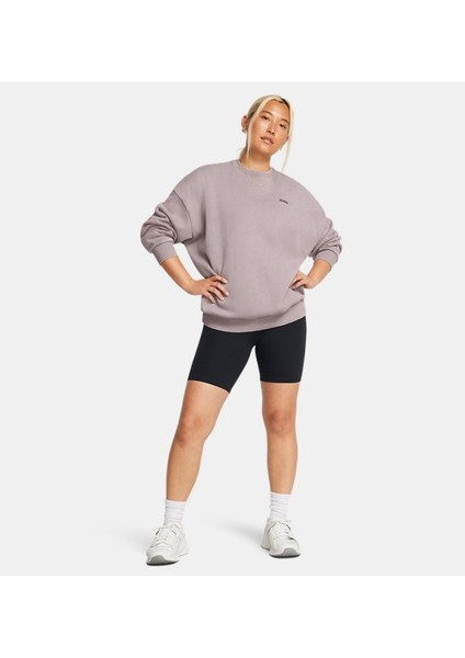 Kadın Ua Icon Heavyweight Fleece Oversized Bisiklet Yaka Sweatshirt 1386486-015 modelleri