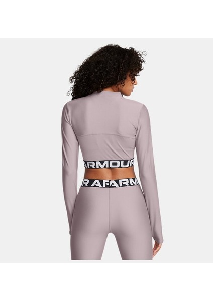 Kadın Ua Heatgear Rib 1/4 Fermuarlı Uzun Kollu Tişört 1388692-015
