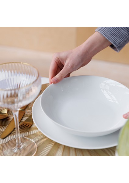 Mkchpastapk4 Chalk Porselen 4lü 23CM Çukur Tabak Seti modelleri