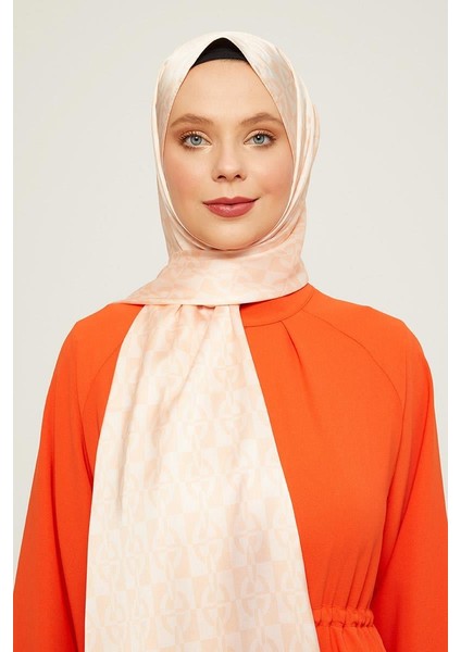 Yavruağzı Kare Çift Renkli Angel Şal