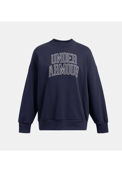 Kadın Ua Icon Heavyweight Terry Oversized Bisiklet Yaka Sweatshirt 1386493-410 modelleri