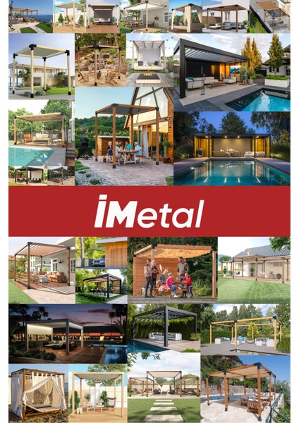 Sarar Tek Bölümlü Hazır Ahşap Pergola Bağlantı Seti 85 x 85 mm Ahşaplar Için