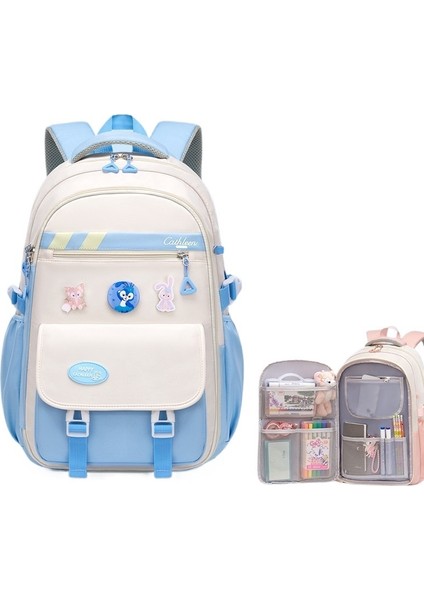 Yeni Ilkokul Öğrenci Çantası, Altıncı Sınıf Ağırlık Azaltıcı Ultra Hafif Ortaokul Öğrencisi Tarzı Büyük Kapasiteli Sırt Çantası (Yurt Dışından)