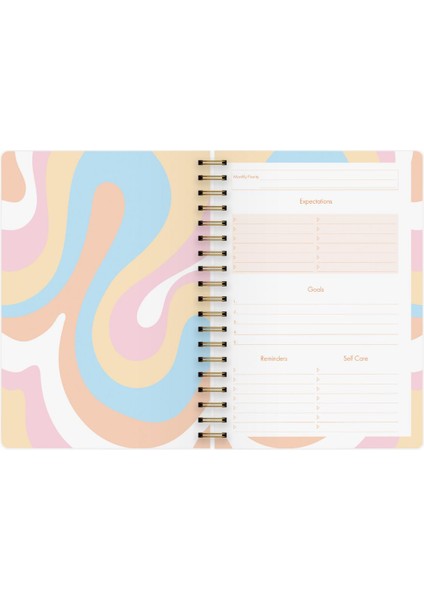 Le Color Süresiz Planlayıcı Spiralli Ajanda Defter Lotus 17 x 24 cm