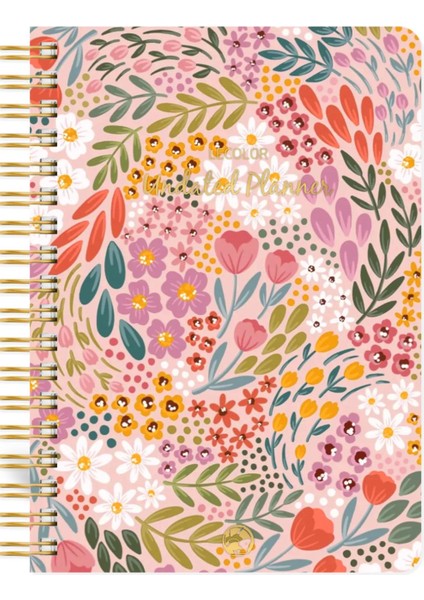 Le Color Süresiz Planlayıcı Spiralli Ajanda Defter Botanical 17 x 24 cm