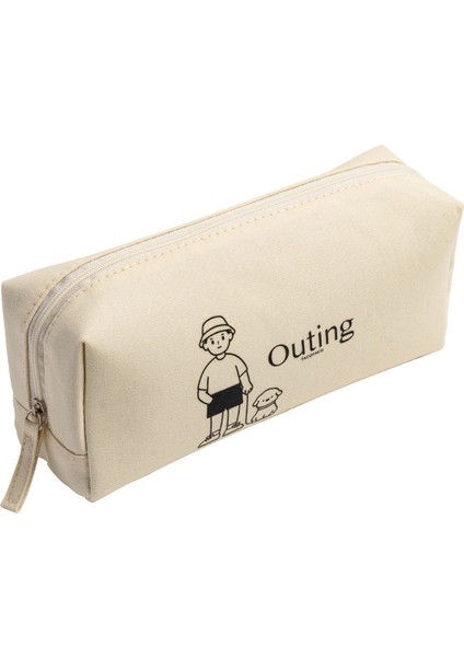 Japon Basit Kanvas Kalem Çantası Ortaokul Öğrencileri Büyük Kapasiteli Depolama Kırtasiye Çantası Ins Niş Yüksek Değer (Yurt Dışından)