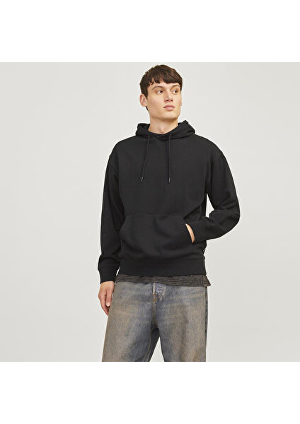 Jack & Jones Erkek Kapüsonlu Düz Renk Sweatshirt - Charge