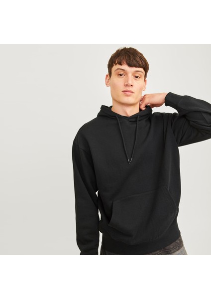 Jack & Jones Erkek Kapüsonlu Düz Renk Sweatshirt - Charge