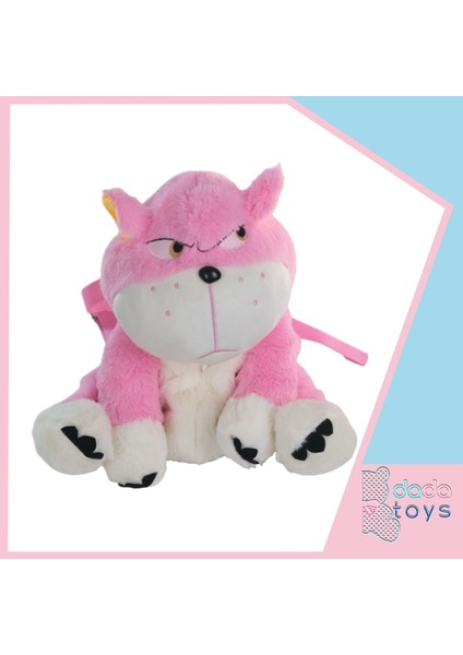 Kizgin Kedi Sabriye Peluş Çanta 40 cm Pembe 13