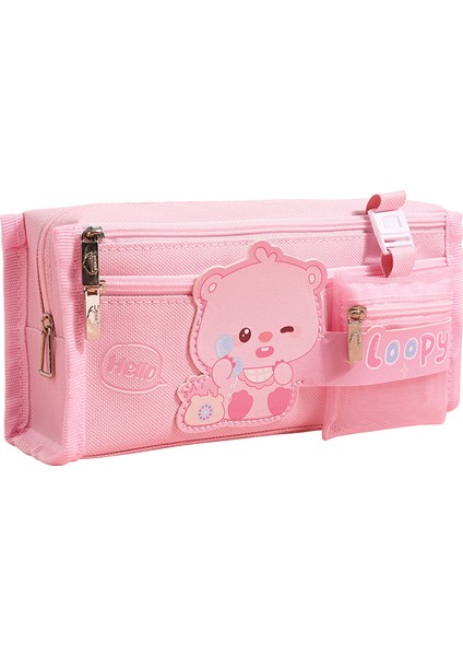 Kurome Kalem Çantası, Büyük Kapasiteli, Leke Tutmaz, Öğrenci Çantası, Gösterişli Kırtasiye Çantası, Kızlar Çizgi Film Sevimli Kalem Çantasını Sever (Yurt Dışından)