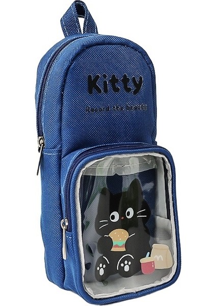 Okul Çantası, Kalem Kutusu, Geniş Kapasiteli Kırtasiye Çantası, Yüksek Görünümlü Ayakta Duran Kalem Kutusu, Ortaokul Kızları Için Yeni Dikey Kırtasiye Kutusu (Yurt Dışından)