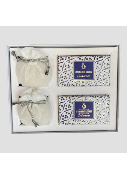 Çintemani Osmanlı Seri Zeytinyağlı Katı Sabun Hediye Paketi 2 Adet 250 gr 2 Adet 100 gr