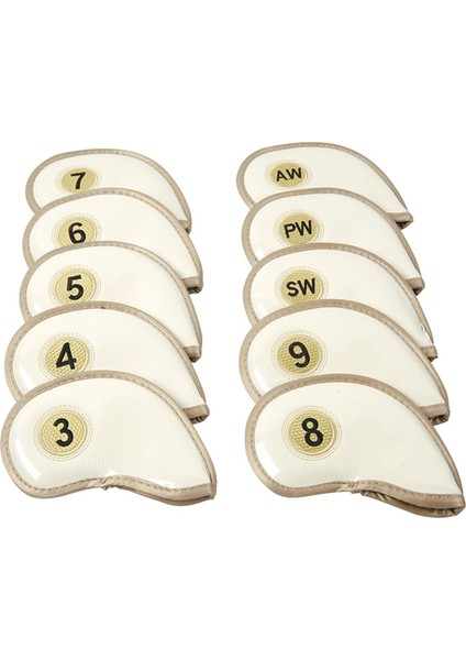 10X Golf Baş Örtüsü Şınabilir 3,4,5,6,7,8,9,a,s,p Su Geçirmez Etiketlerle (Yurt Dışından)
