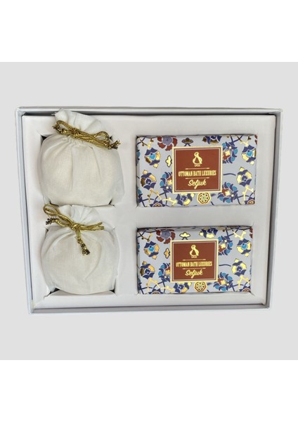 Seljuk Osmanlı Seri Zeytinyağlı Katı Sabun Hediye Paketi 2 Adet 250 gr 2 Adet 100 gr