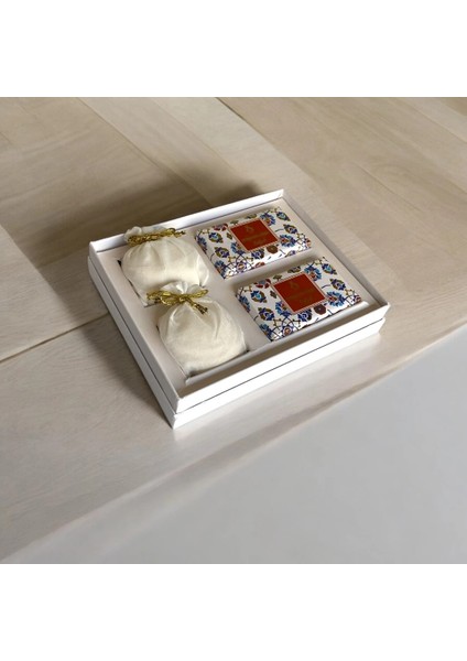 Seljuk Osmanlı Seri Zeytinyağlı Katı Sabun Hediye Paketi 2 Adet 250 gr 2 Adet 100 gr modelleri