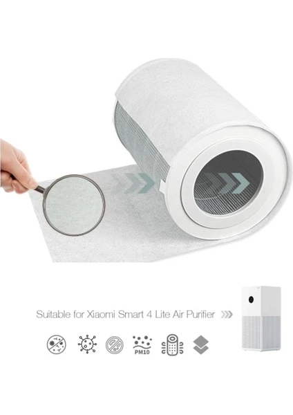 10 Adet Xiaomi Air Purifier 4 Lite Uyumlu Toz Tutucu Ön Filtre