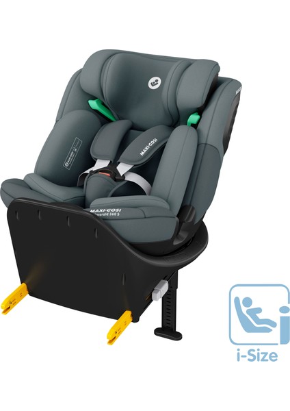 Emerald 360 S i-size İsofix'li 360 Dönebilir Yatabilir 0-36 kg Oto Koltuğu Tonal Graphite