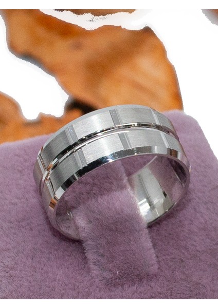 8 mm Rodyum Kaplama 925 Ayar Gümüş Alyans indirimleri