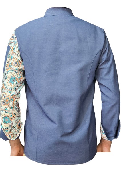 Aşçı Ceketi Desenli Unisex Çıtçıtlı Uzun Kollu Chef Aşçı Mutfak Ceket Otantik Desenli