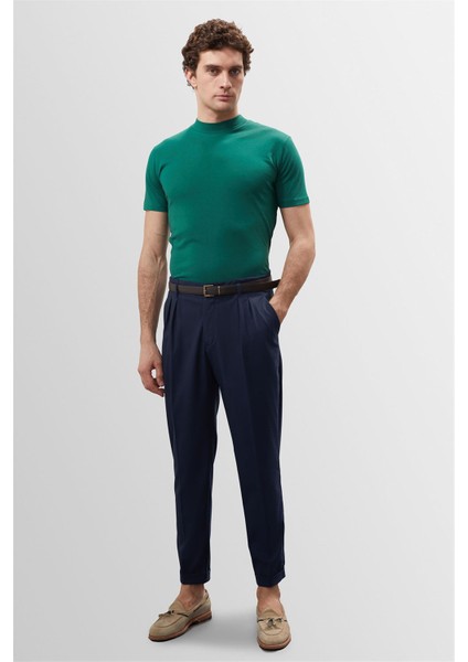 Ördek Yeşili Slim Fit Basic T-Shirt fırsatları